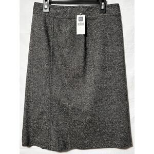 NWT Gap Women's Size 1 Gray Wool Blend Side Zip Lined Pencil Skirt